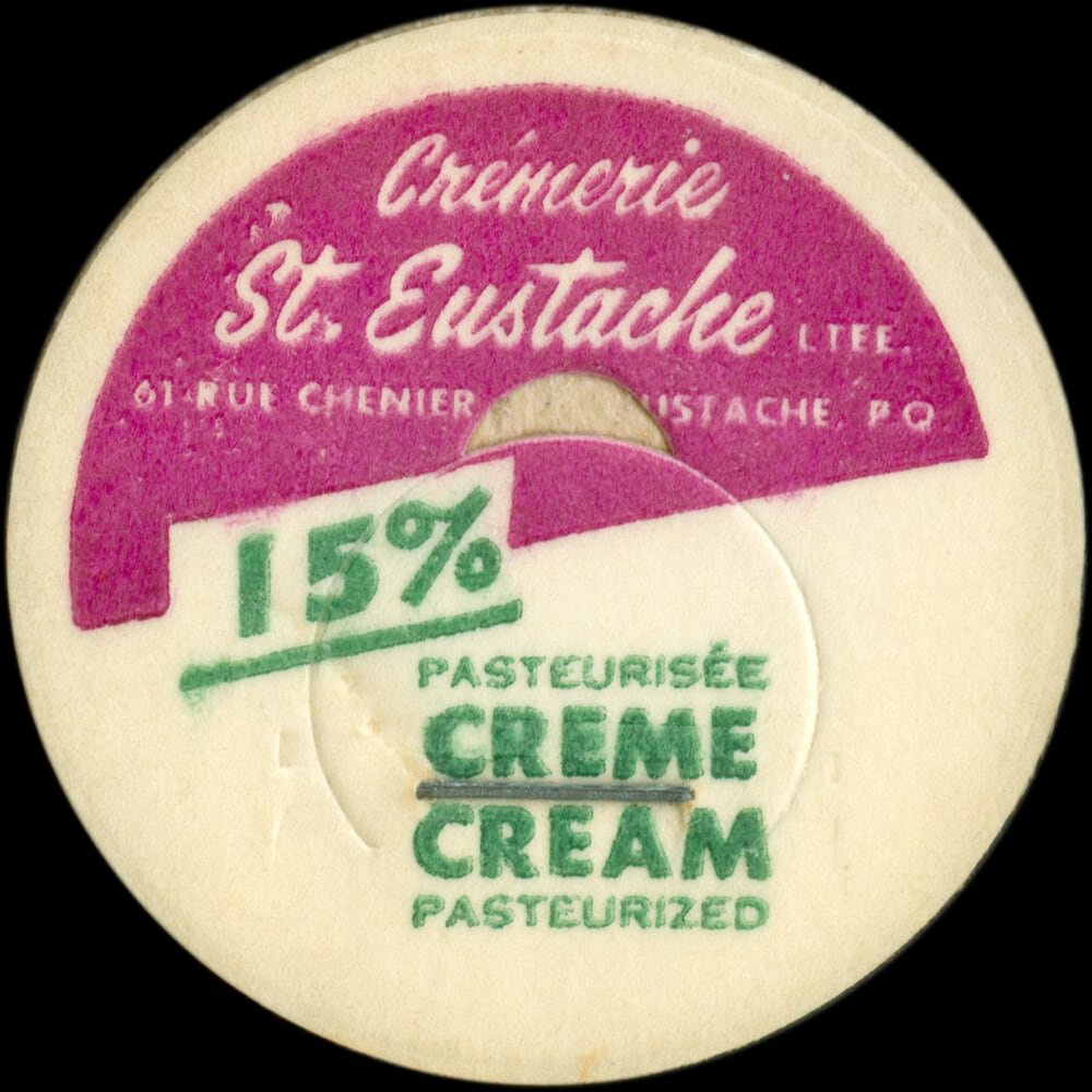 Tower Hill Dairy pasteurized milk cap from Charlton Depot.
