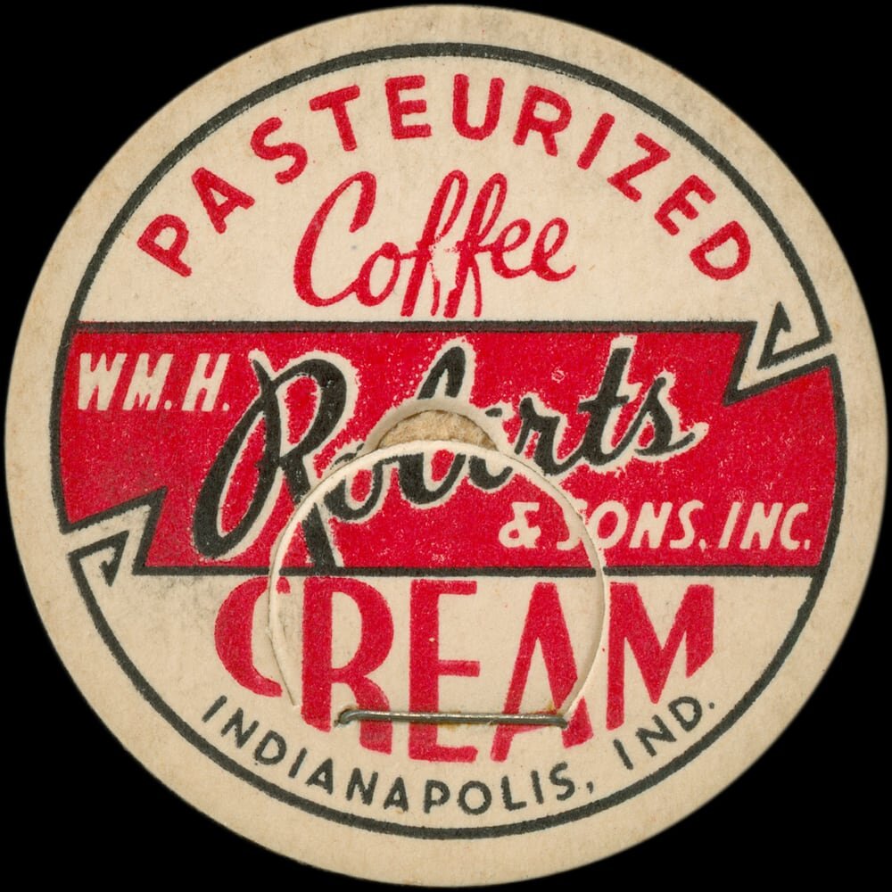 W. H. Probst and Sons pasteurized coffee cream cap from Indianapolis.