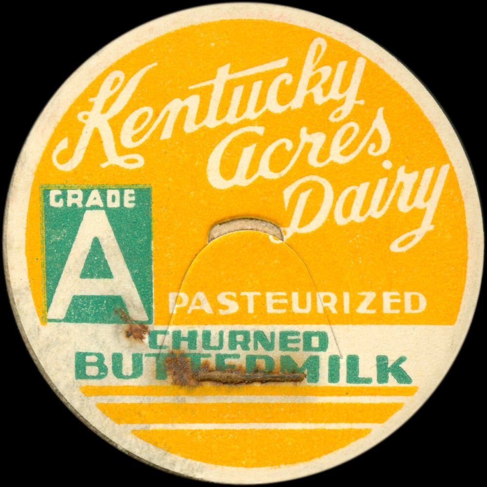 Kentucky Acres Dairy churned buttermilk cap.