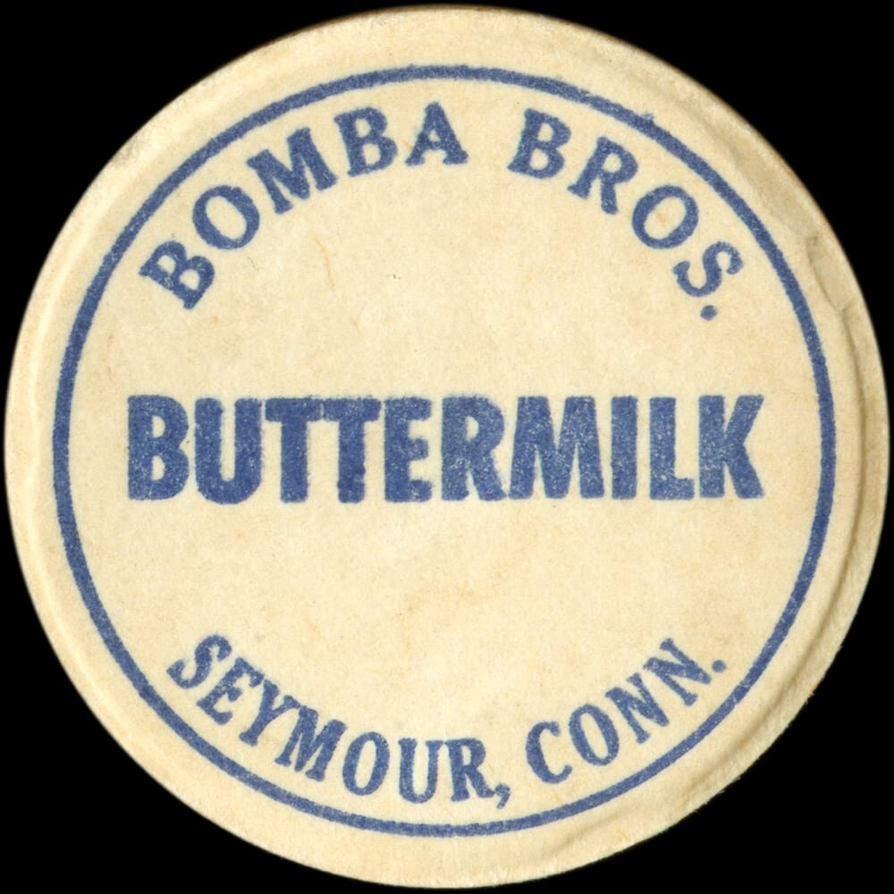 Bomba Brothers buttermilk cap from Seymour, Connecticut.